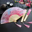 QUẠT CỔ TRANG DÂY TUYẾN - Quạt Xếp Cầm Tay Vải Lụa Nan 21cm Nhiều Mẫu Quà Tặng Xinh Xắn Hán Phục Sườn Xám Trung Hoa