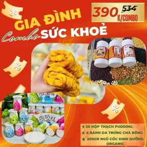 Sức Khỏe & Niềm Vui: Ngũ Cốc Dinh Dưỡng + Bánh Da Trứng + 1 Lốc 30 Lọ Thạch Pudding