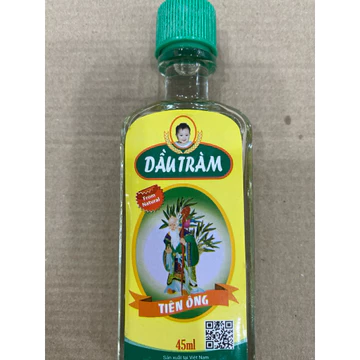 dầu tràm tiên ông (tinh chất tràm xanh, dùng xoa bóp, cho vào nước sôi để xông, xoa ngoài da,không xoa vào vết thương hở