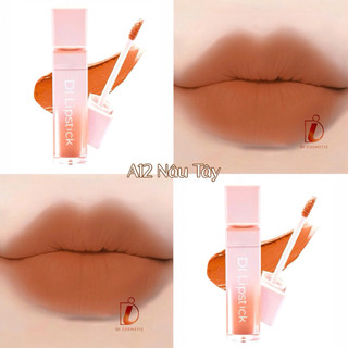 [11.11 MUA 2 TẶNG 1] A12- Nâu Tây Son DI Cosmetic lì môi không chì chính hãng