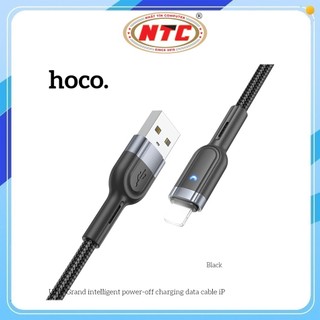 Cáp sạc tự ngắt Hoco U117 cổng LaiNing max 2.4A, dài 1.2M (Đen)