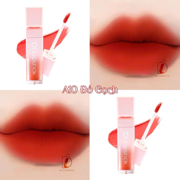 [11.11 MUA 2 TẶNG 1] A10- Đỏ Gạch Son DI Cosmetic lì môi không chì chính hãng