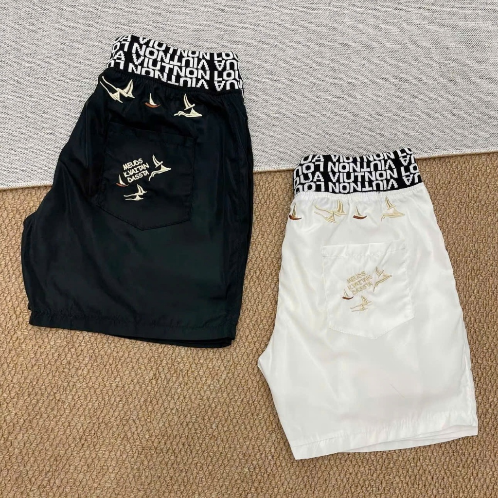 Quần Short Gió 010 Hoạ Tiết Thêu Quanh Quần Sắc Nét Cạp Dệt Sắc Nét Túi Mix Khoá 010