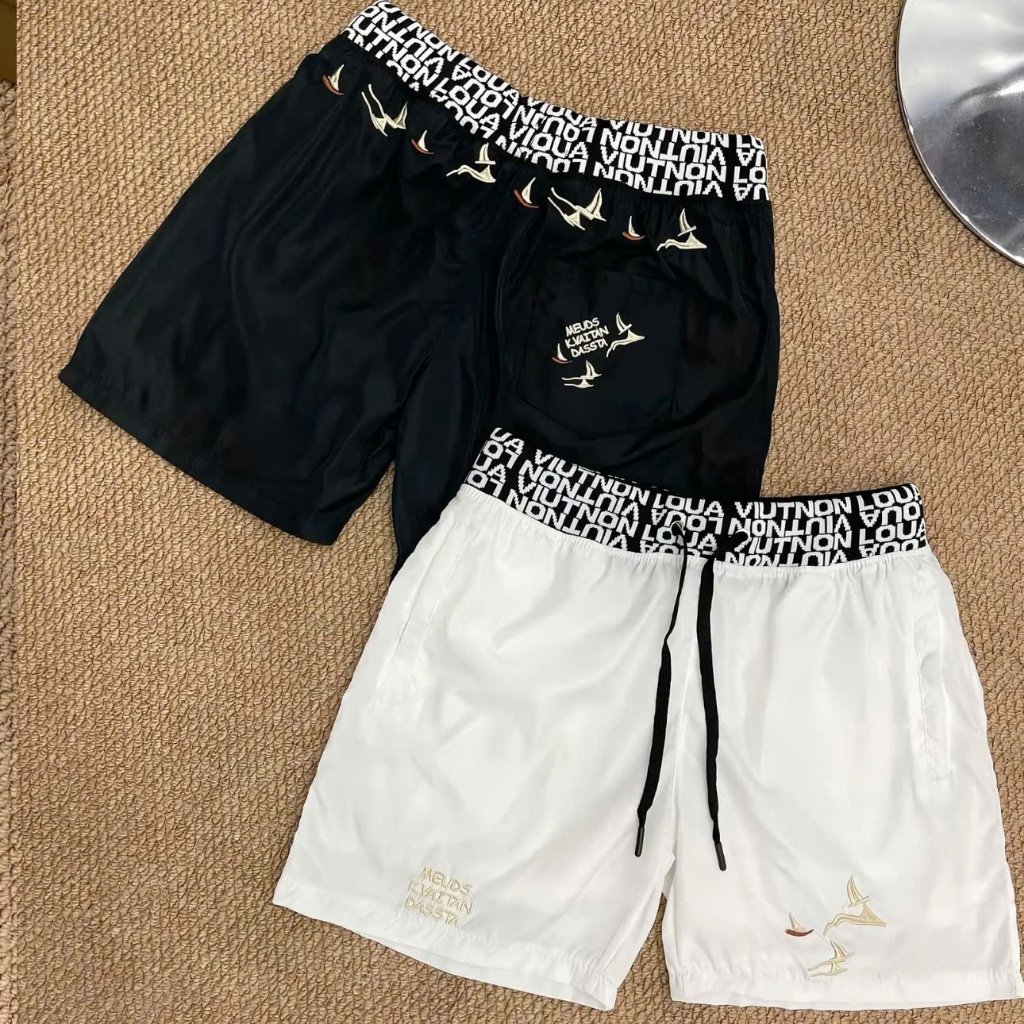 Quần Short Gió 010 Hoạ Tiết Thêu Quanh Quần Sắc Nét Cạp Dệt Sắc Nét Túi Mix Khoá 010