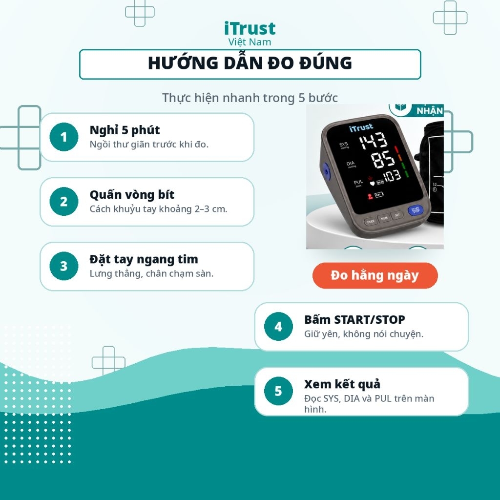 [Chính hãng]Máy đo huyết áp bắp tay ITrust BP113 màn hình led lớn,giọng nói tiếng việt,bảo hành | BigBuy360 - bigbuy360.vn