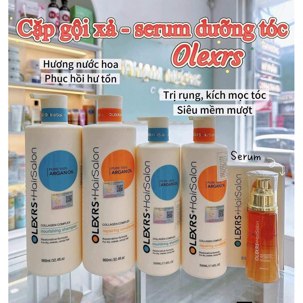 Cặp Dầu Gội Xả Olex 960ml