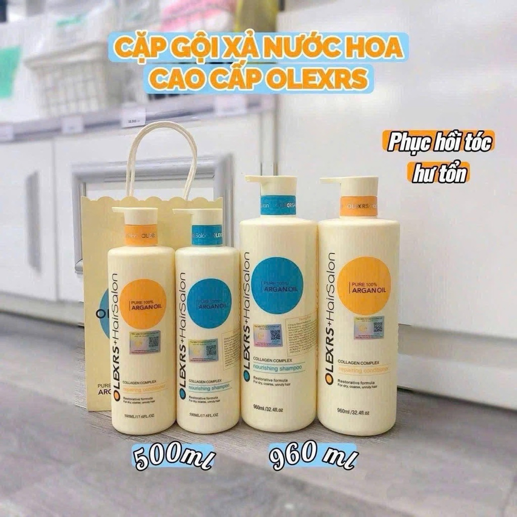 Cặp Dầu Gội Xả Olex 960ml