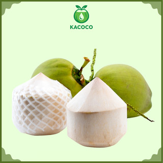 1 Trái Dừa Xiêm Gọt sẵn Kim Cương KACOCO - Ngọt, mát giải nhiệt chính gốc miền tây tiện lợi dễ mở