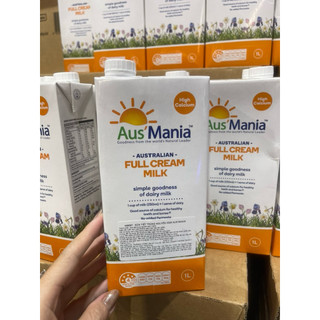 Combo 2 Hộp Sữa tiệt trùng nguyên kem Aus'Mania full cream milk 1L nhập khẩu Úc