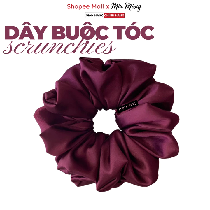 Dây Buộc Tóc Scrunchies Lụa Tơ Tằm Thật 100% Hà Đông Trứ Danh Vải Mềm MỊN MÀNG VIỆTNAM Chống Gãy Tóc