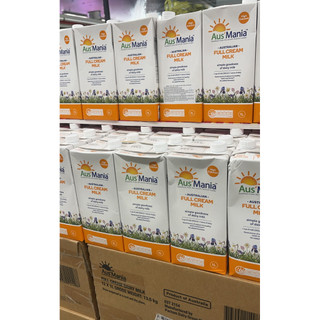 Combo 2 Hộp Sữa tiệt trùng nguyên kem Aus'Mania full cream milk 1L nhập khẩu Úc
