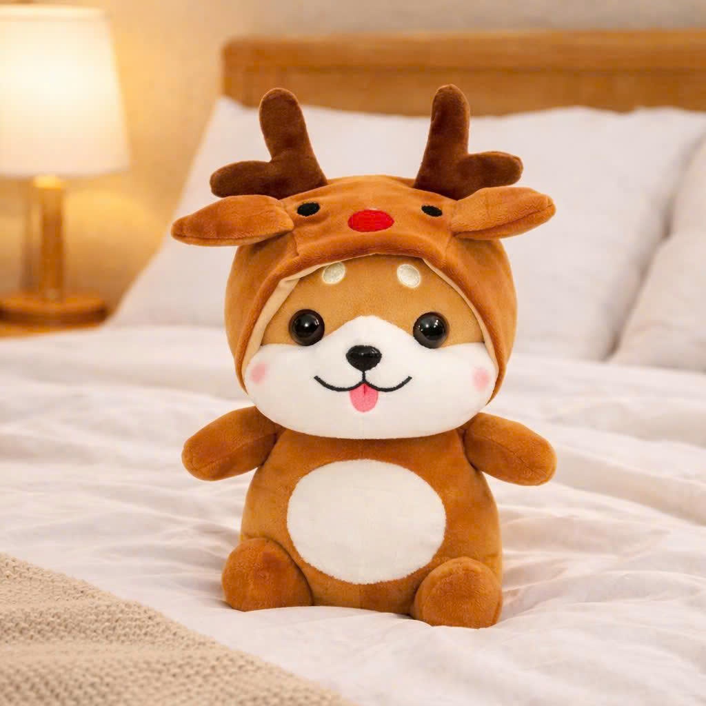 Gấu Bông Chó Shiba Cosplay Mềm Mịn Quà Tặng Đồ Chơi Cao Cấp Gấu Bông