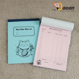Hóa đơn bán lẻ khổ A5 loai 50 bộ / 2 liên - Hoá đơn bán hàng - Biên Lai Thu Tiền 2 liên/ 50 bộ+++++