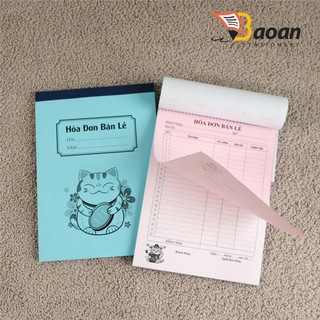 Hóa đơn bán lẻ khổ A5 loai 50 bộ / 2 liên - Hoá đơn bán hàng - Biên Lai Thu Tiền 2 liên/ 50 bộ+++++
