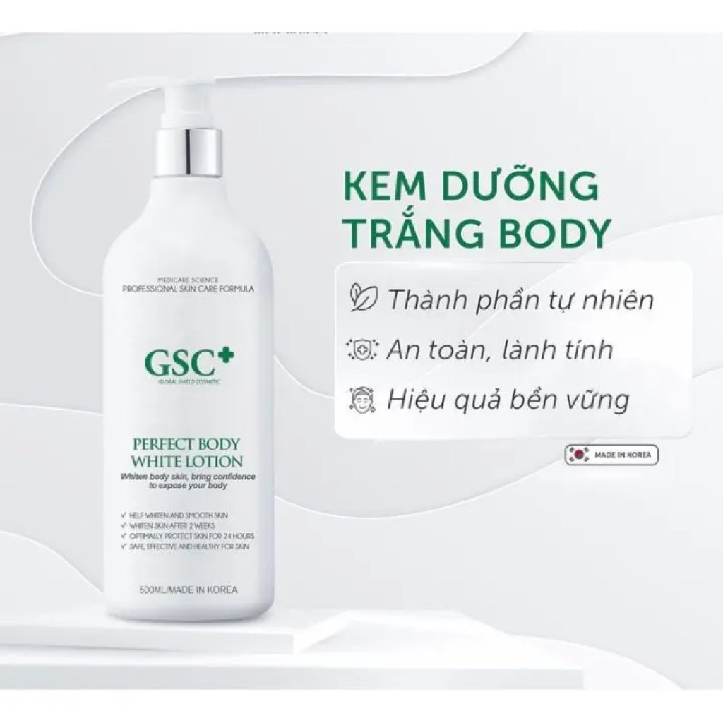 Kem Dưỡng GSC Perfect Body White Lotion (500ml