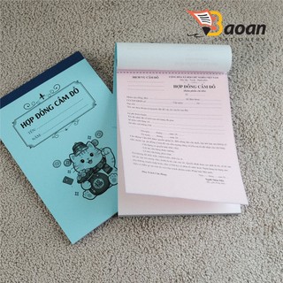 Hợp Đồng CẦM ĐỒ, Biên Nhận CẦM ĐỒ - 2 Liên - KHỔ A5 - GIẤY TỐT - 2 Liên/ 50 bộ++++