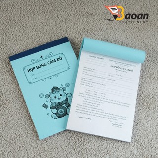 Hợp Đồng CẦM ĐỒ, Biên Nhận CẦM ĐỒ - 2 Liên - KHỔ A5 - GIẤY TỐT - 2 Liên/ 50 bộ++++