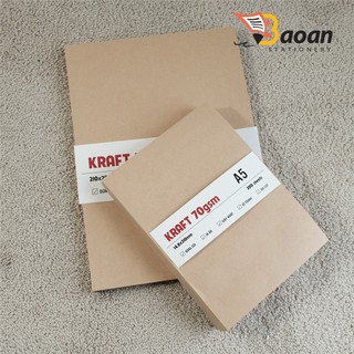 Giấy kraft 80gsm khổ A4, A5 dùng in ấn, làm sổ, nhật kí, gói phụ kiện, die cut++++