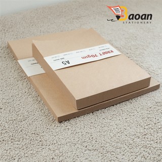 Giấy kraft 80gsm khổ A4, A5 dùng in ấn, làm sổ, nhật kí, gói phụ kiện, die cut++++