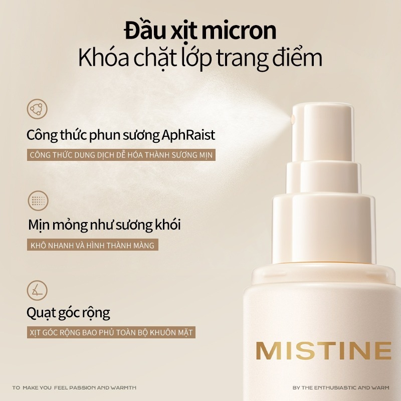 COMBO 2 xịt khoá makeup MISTINE xịt khoá nền Hiệu quả lì mịn 100ml*2