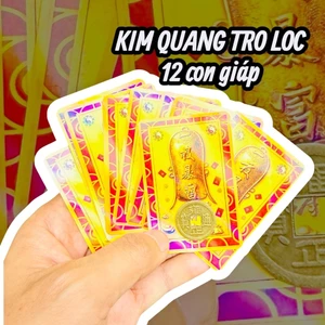 Thẻ Kim Quang Phù Trợ Lộc Phật Bản Mệnh Theo Tuổi 12 Con Giáp Để Ví Mang Theo, Tốt Cho Người Làm Ăn