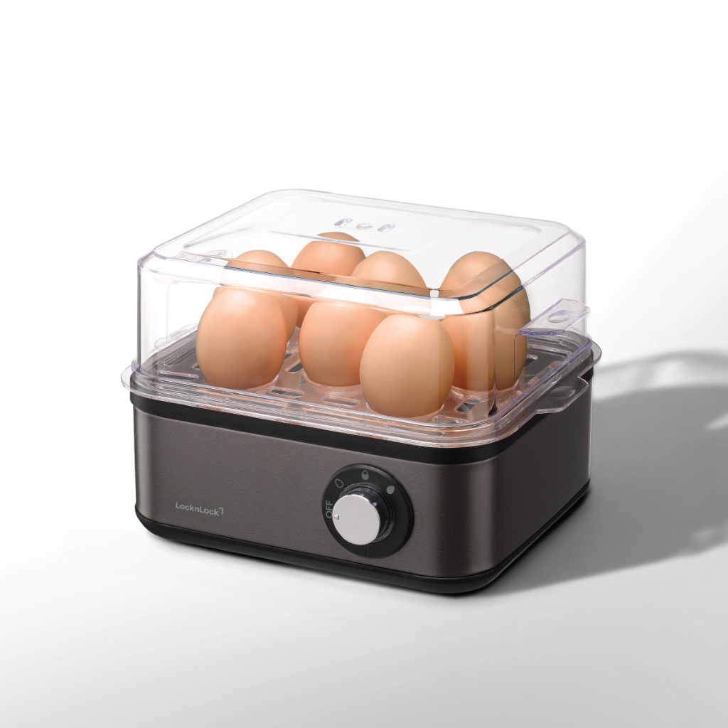 Máy Hấp Trứng Đa Năng LocknLock Multi Egg Cooker EJE223GRY Màu Xám, 3 Mức Nấu Trứng - K-MALL