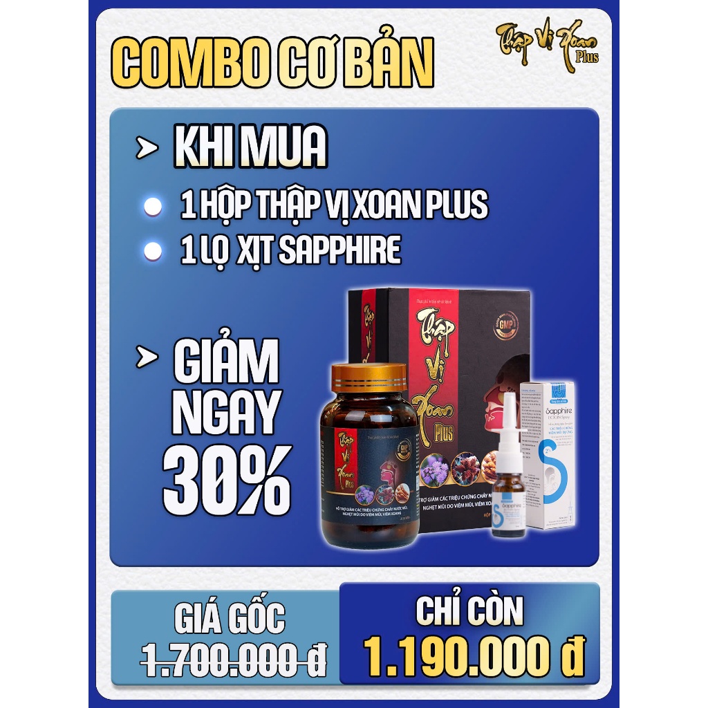 Thập Vị Xoang Plus hỗ trợ các vấn đề về Xoang Mũi Dị ứng