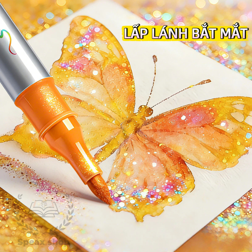 Bút Marker Nhũ Truecolor 2 Đầu 2 Màu 24-120 Màu Hiệu Ứng Lấp Lánh Vẽ Tranh Tô Màu Làm Thiệp Handmade Trang Trí Sổ Tay