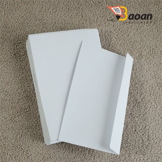 Bao thư trắng 100 cái/xấp - Kích thước 12x22cm - không keo - Giấy dày 80gsm/ 50+++