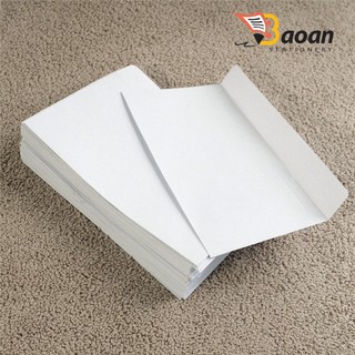 Bao thư trắng 100 cái/xấp - Kích thước 12x22cm - không keo - Giấy dày 80gsm/ 50+++