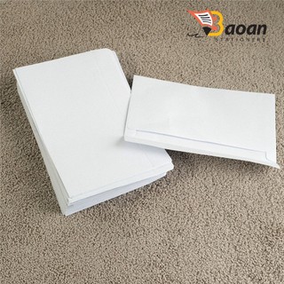 Bao thư trắng 100 cái/xấp - Kích thước 12x22cm - không keo - Giấy dày 80gsm/ 50+++