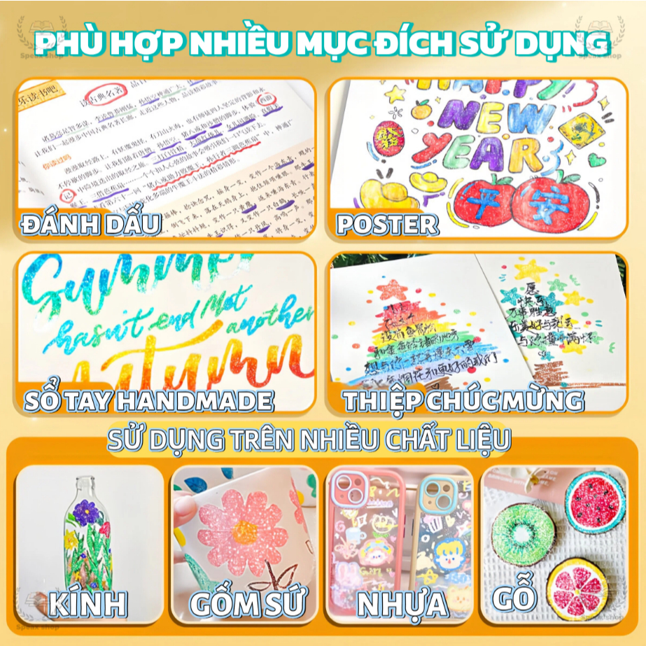 Bút Marker Nhũ Truecolor 2 Đầu 2 Màu 24-120 Màu Hiệu Ứng Lấp Lánh Vẽ Tranh Tô Màu Làm Thiệp Handmade Trang Trí Sổ Tay