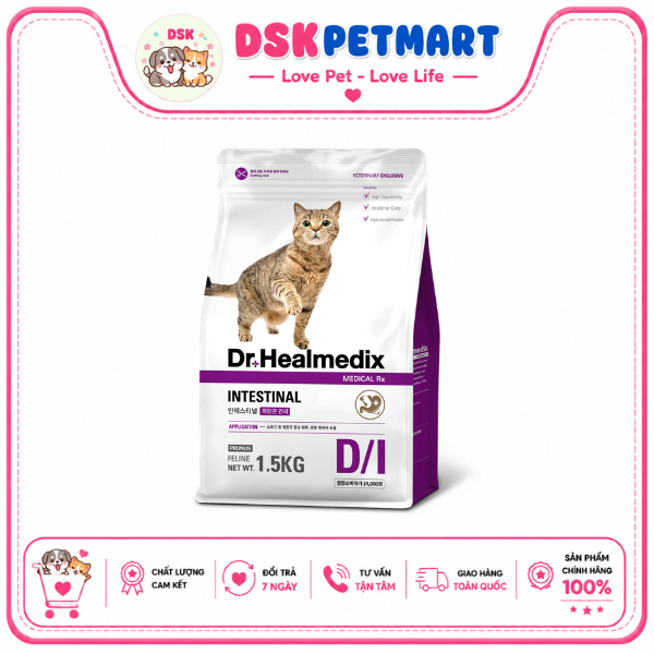 Thức Ăn Hạt Dr.Healmedix Intestinal Cải Thiện Tiêu Hóa Cho Mèo - Túi 1.5kg