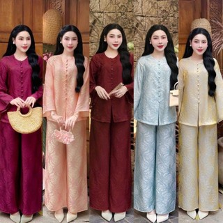 Bộ pháp phục đi chùa Tâm An tằm thọ ánh kim sang trọng, trang nghiêm - Áo dài Phương Linh