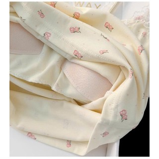 Bộ đồ ngủ nữ JOIE TRENDY form thoải mái, Set 2 dây họa tiết gấu viền bèo nữ tính