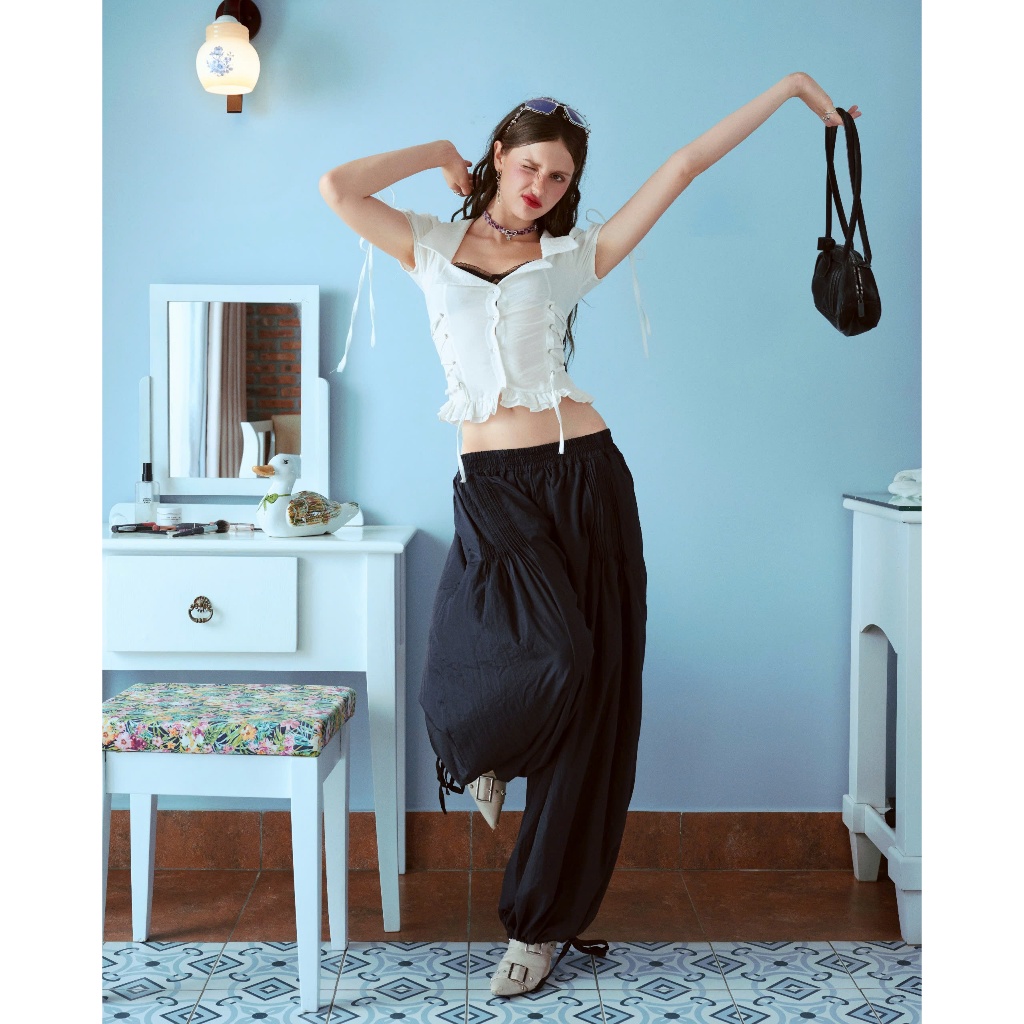 Soleil Top - Remmus | Áo cổ vuông dây đan chỉnh eo kiểu corset - BST SUMMER SLUMBER