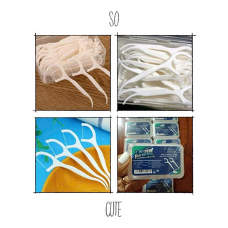 Tăm chỉ nha khoa  Floss Picks - 1 hộp 50 cái (combo 3 hộp)