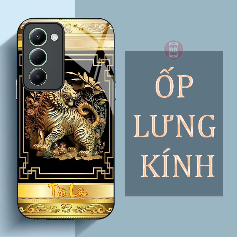 Ốp Lưng Cho XIAOMI REDMI 15 Mặt Lưng Kính Cường Lực In Hình 12 con giáp Tài Lộc