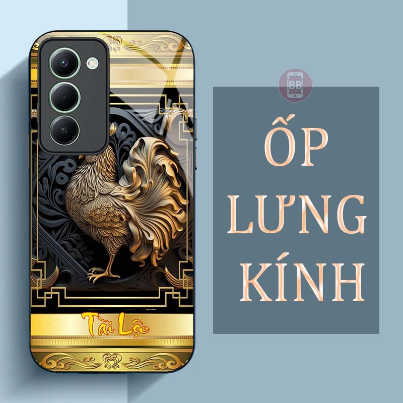 Ốp Lưng Cho XIAOMI REDMI 15 Mặt Lưng Kính Cường Lực In Hình 12 con giáp Tài Lộc