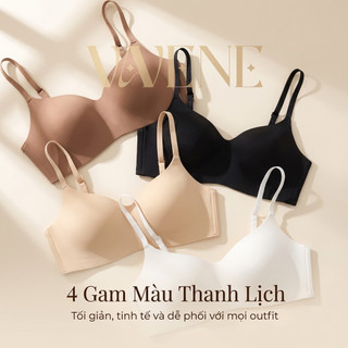 Áo lót su tàng hình VANVENE AL158, áo ngực nữ không gọng, đệm mỏng, không viền chống xệ tạo phom ngực