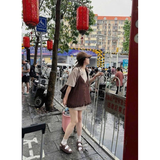 •𝙆𝙞𝙣𝙜𝙨𝙝𝙤𝙥𝙗𝙚𝙖𝙪𝙩𝙮•Áo Phông Phối Yếm Cúc Trơn QC