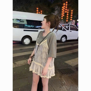 [Sẵn Hàng]•𝙆𝙞𝙣𝙜𝙨𝙝𝙤𝙥𝙗𝙚𝙖𝙪𝙩𝙮•Áo Phông Phối Yếm Ren So Hot QC