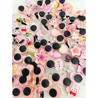 Set 12 Charm HỒNG TRONG Pastel Cute – Gắn Dép Sục, dép có lỗ, túi xách Siêu Xinh