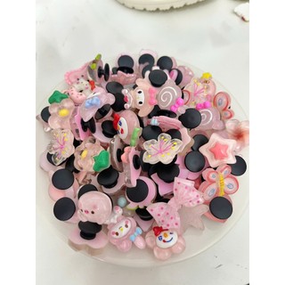 Set 12 Charm HỒNG TRONG Pastel Cute – Gắn Dép Sục, dép có lỗ, túi xách Siêu Xinh