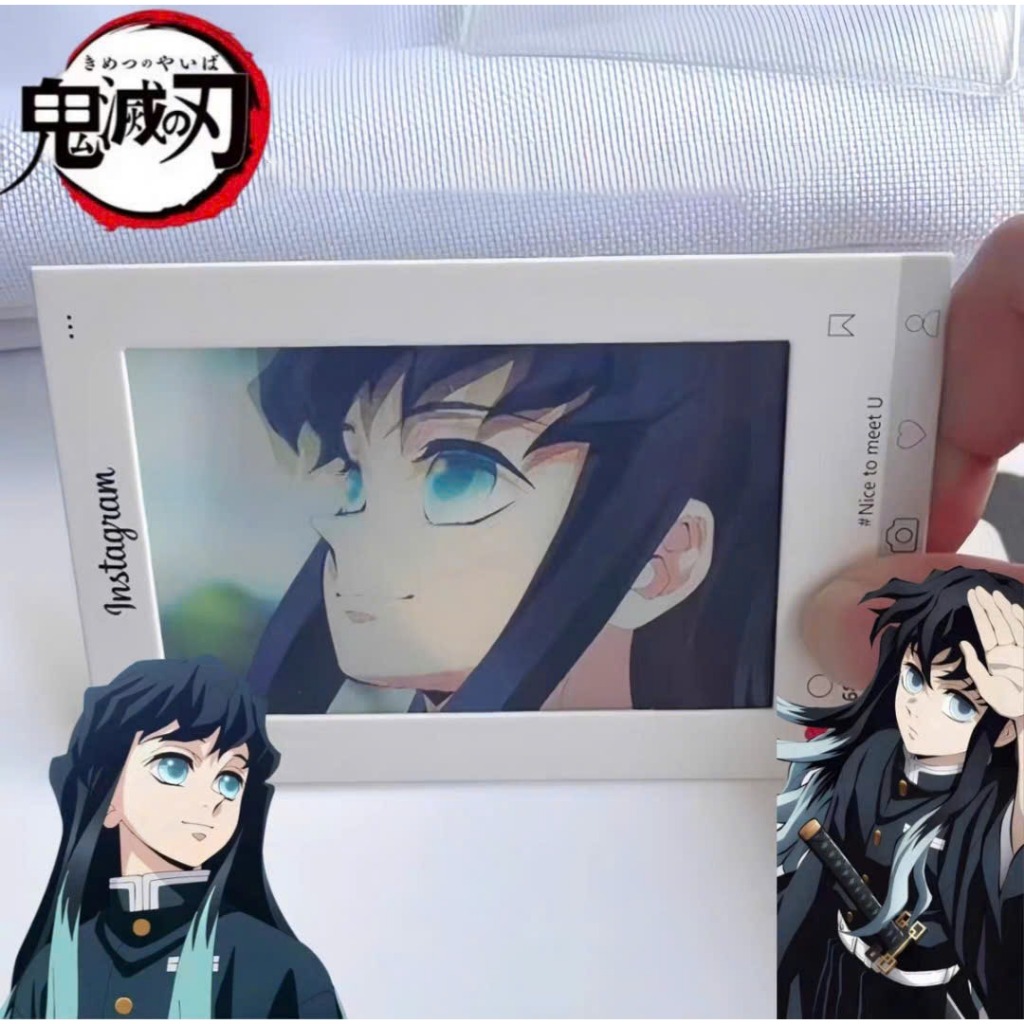 Móc khóa Muichiro Demon Slayer Kimetsu no Yaiba móc khóa anime chuyển động móc khóa dễ thương phụ kiện treo balo túi xác