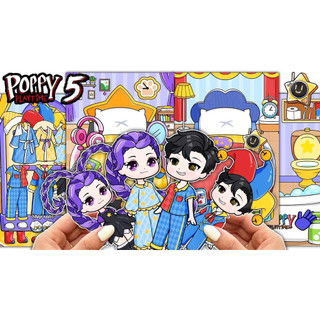 Đồ chơi giấy bóc dán nhà Poppy Playtime chap 5 - búp bê gacha đáng yêu