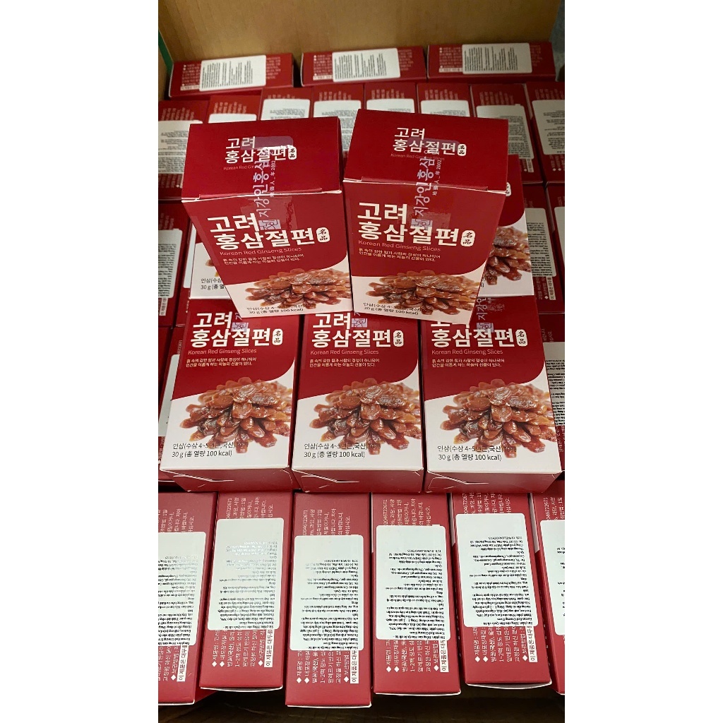E56_COMBO Hồng Sâm Hàn Quốc Thái Lát Korean Red Ginseng Slices Hộp 30g