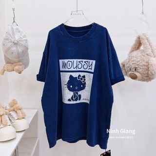 Áo Thun Nữ Kitty Họa Tiết Form Rộng QCCC Cao Cấp