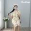 Đồ bộ Quần lửng + Áo bèo ngực Tay ngắn, Chất vải tôn lanh mềm mát mịn Form dễ mặc nhà 40~75kg NaShop