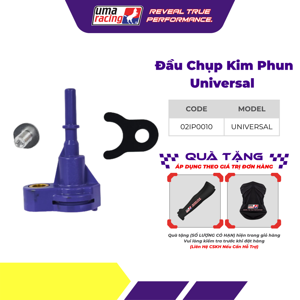 Đầu Chụp Kim Phun UMA Racing Universal – Injector Pipe & Holder